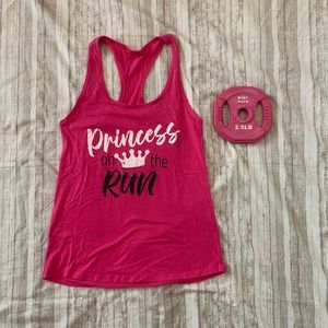 💪🏻 Princess on the Run Tank Hot Pink Medium